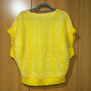 Yellow Knitted Sweater Vest